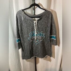 NHL women shirt sharks hockey size M [H-23]